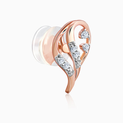 Rose Gold Mangifera Diamond Earrings