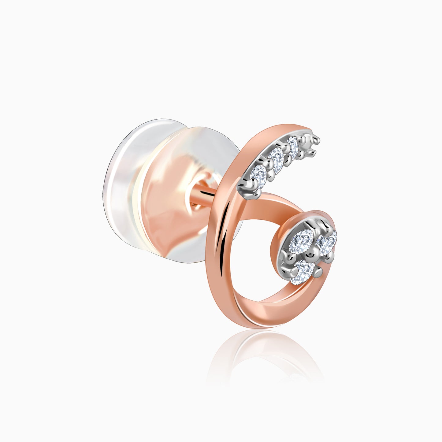 Rose Gold Quoted Diamond Earrings