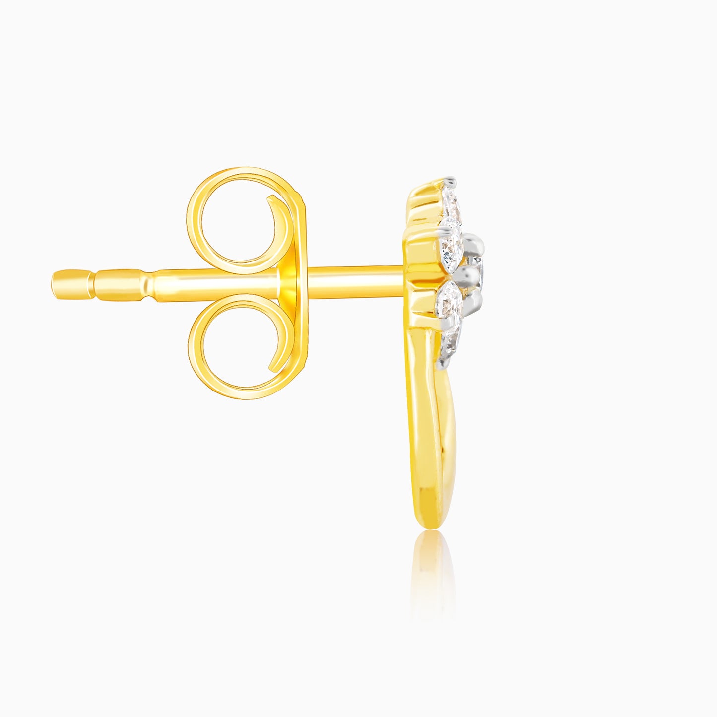 Gold Blooming Diamond Stud Earrings