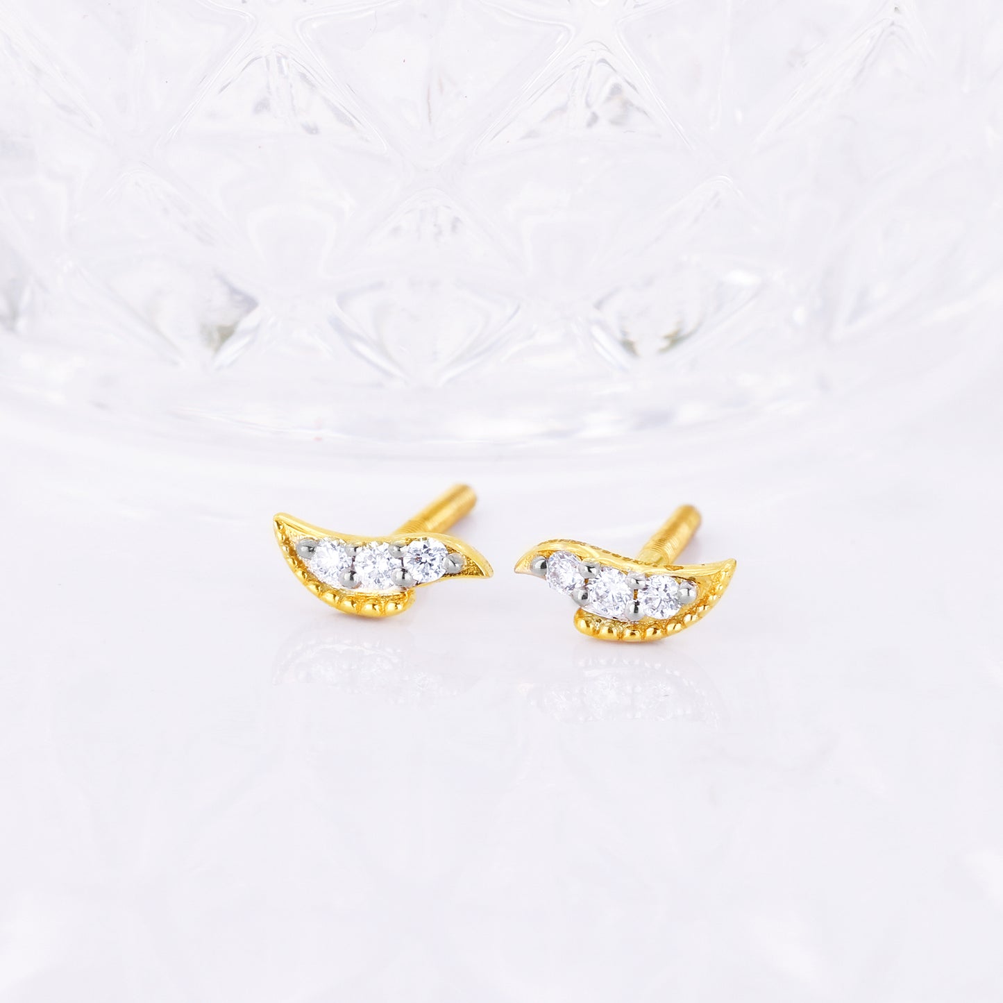 Gold Spark Diamond Earrings