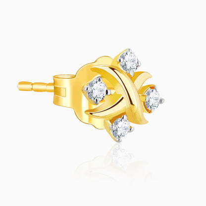 Gold Classic Glow Diamond Stud Earrings