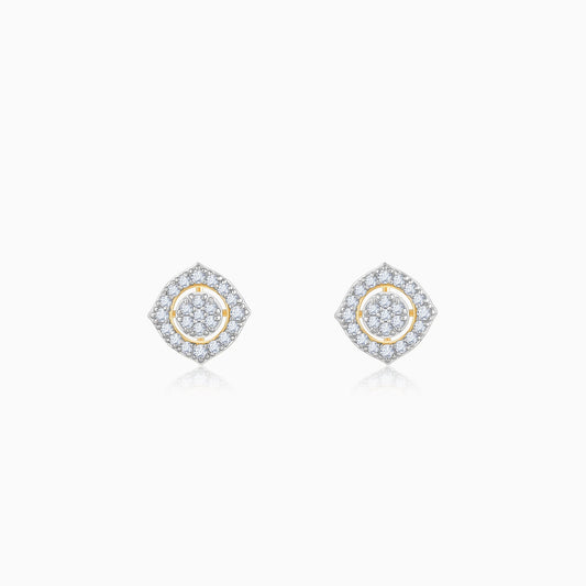 Gold Blossom Blend Diamond Earrings