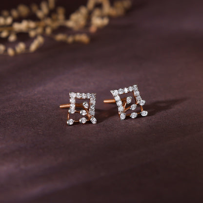 Rose Gold Prodigy Diamond Earrings