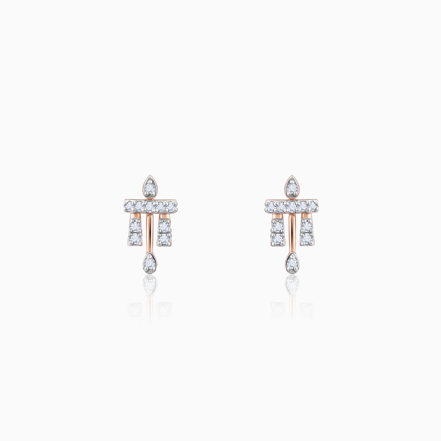 Rose Gold Worthy Diamond Earrings