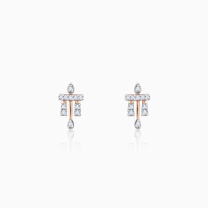 Rose Gold Worthy Diamond Earrings