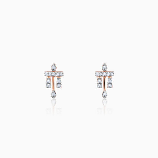 Rose Gold Worthy Diamond Earrings