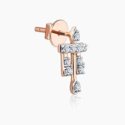 Rose Gold Worthy Diamond Earrings