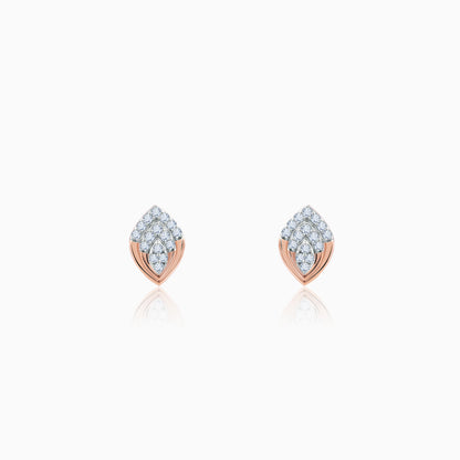 Rose Gold Opulent Bud Diamond Earrings