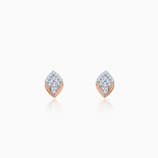 Rose Gold Opulent Bud Diamond Earrings