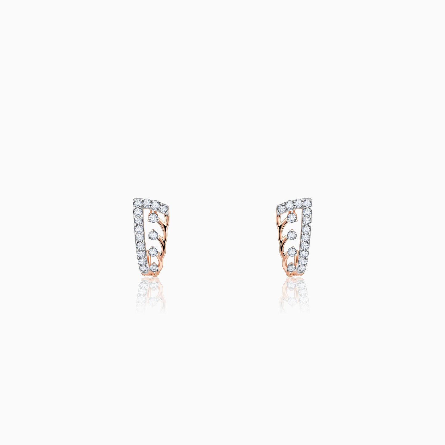 Rose Gold Miracle Diamond Earrings