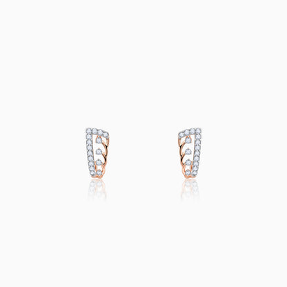 Rose Gold Miracle Diamond Earrings