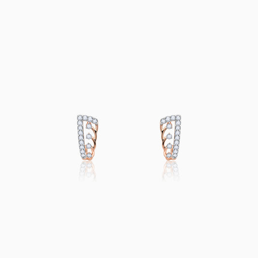 Rose Gold Miracle Diamond Earrings