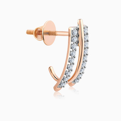 Rose Gold Saga Diamond Earrings