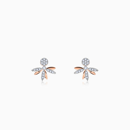 Rose Gold Shine On Diamond Earrings