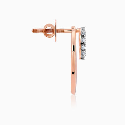 Rose Gold Bold & Bae Convertible Diamond Earrings