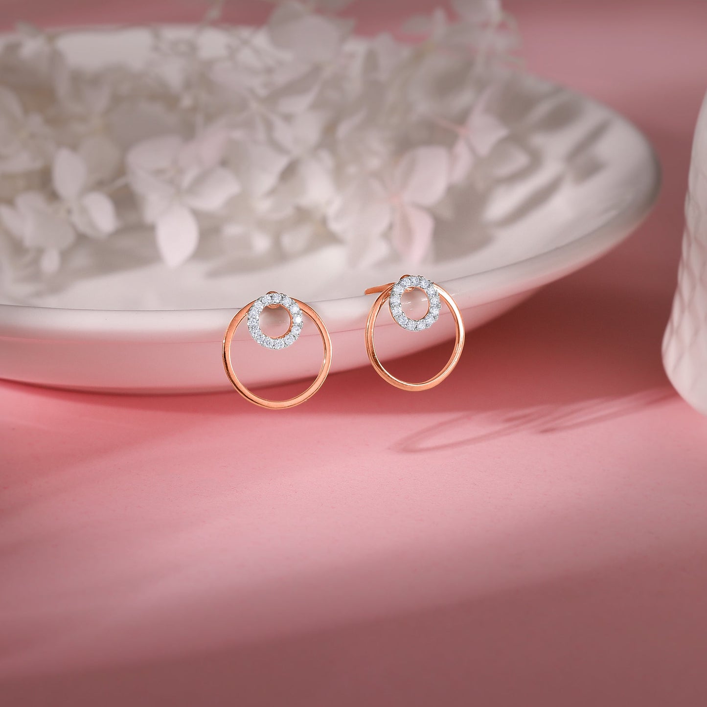 Rose Gold Bold & Bae Convertible Diamond Earrings