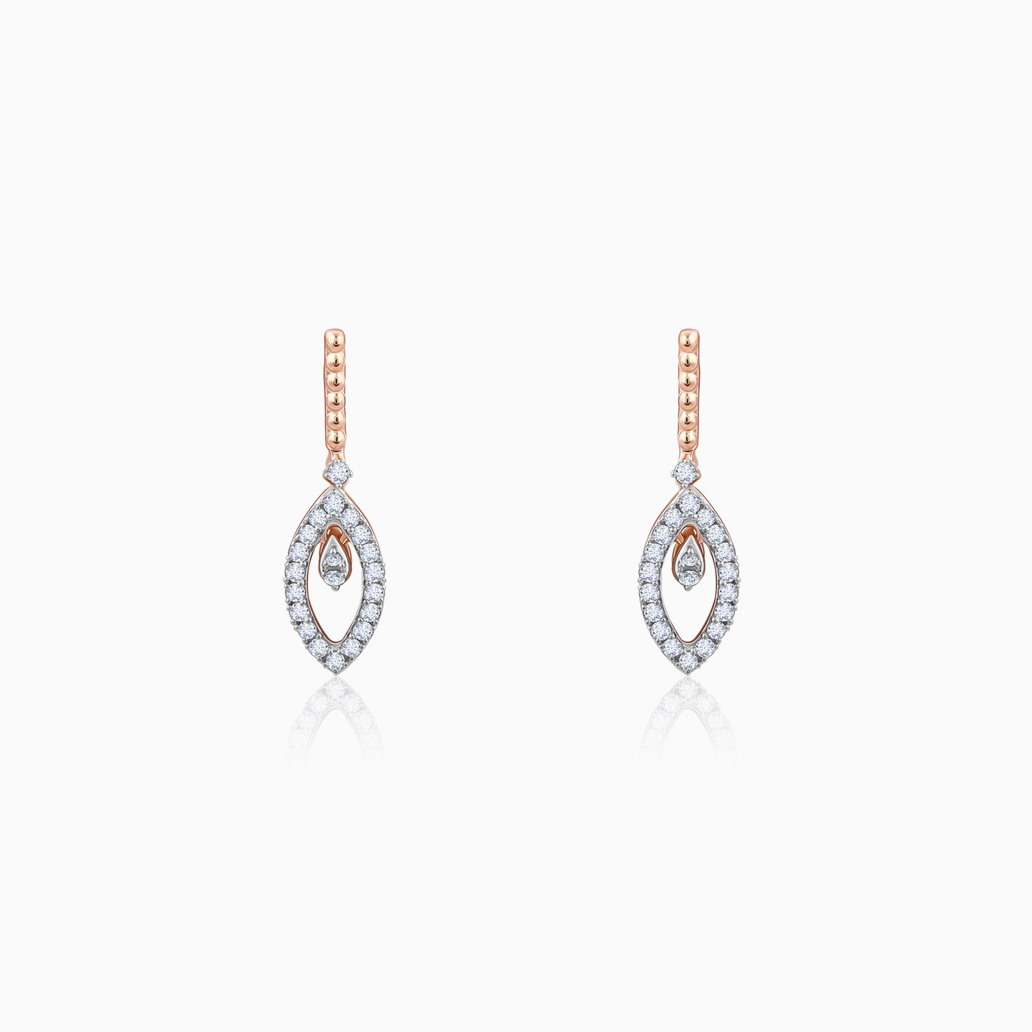 Rose Gold Gleam Diamond Earrings