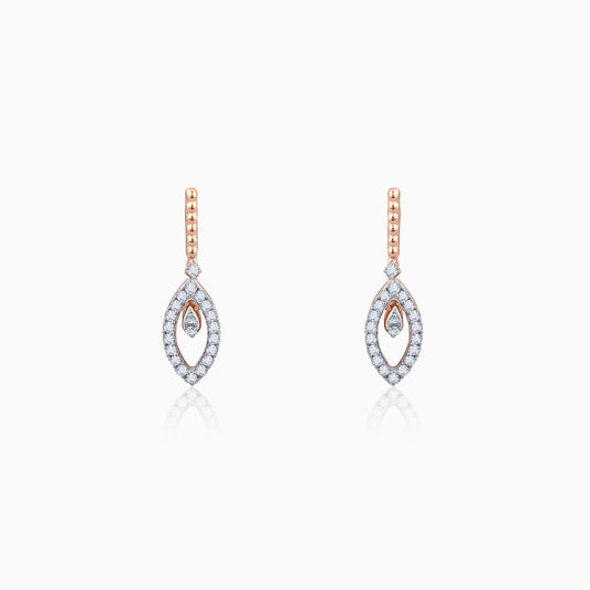 Rose Gold Gleam Diamond Earrings