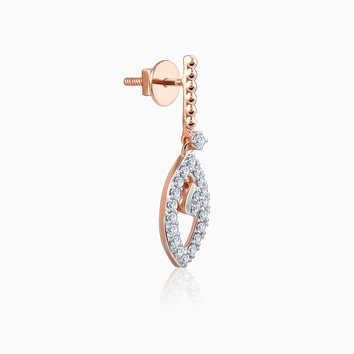 Rose Gold Gleam Diamond Earrings