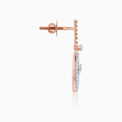 Rose Gold Gleam Diamond Earrings