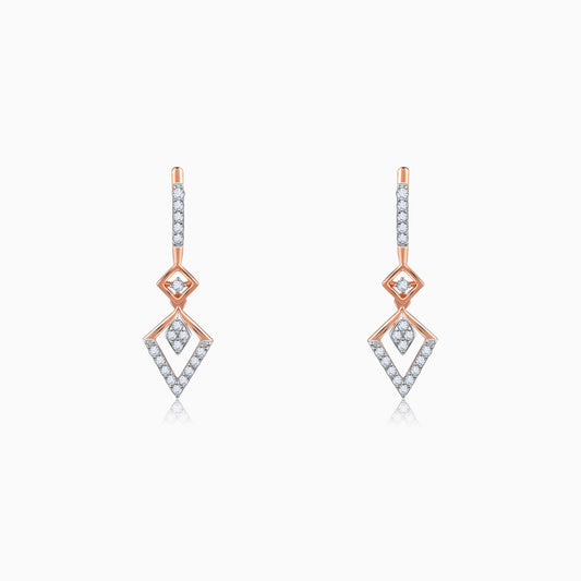 Rose Gold Swanky Diamond Earrings