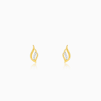 Gold Eternal Flame Diamond Earrings