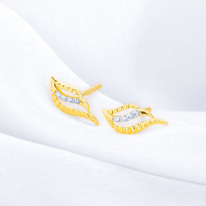 Gold Eternal Flame Diamond Earrings