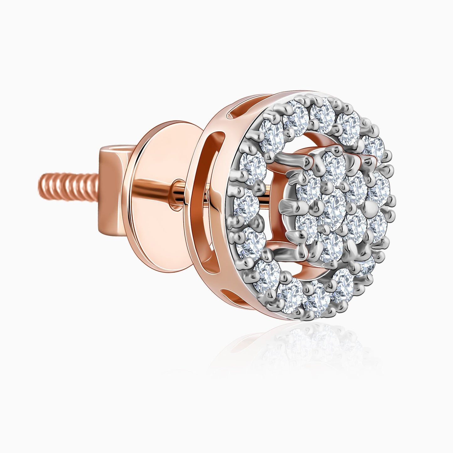 Rose Gold Classic Diamond Earrings