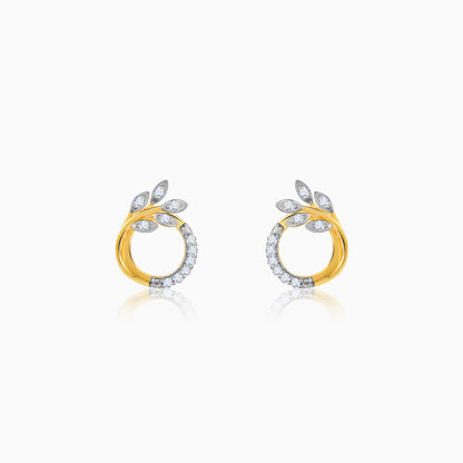 Gold Corsage Diamond Earrings