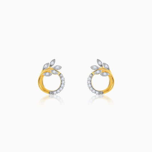 Gold Corsage Diamond Earrings