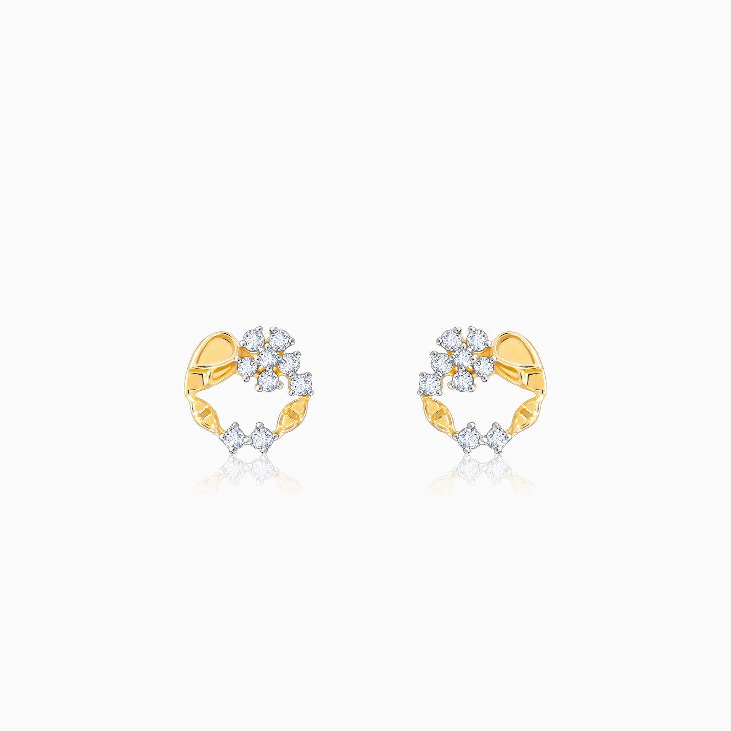 Gold Unfurl Diamond Earrings