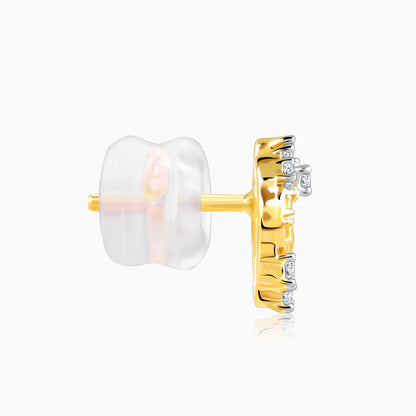 Gold Unfurl Diamond Earrings