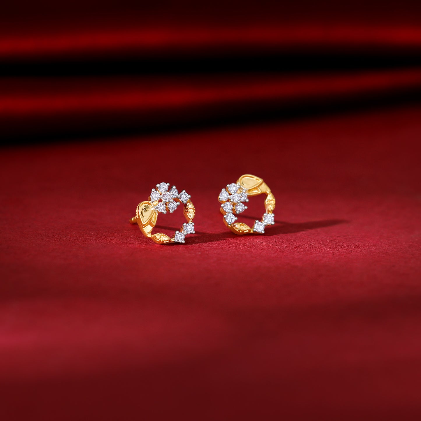 Gold Unfurl Diamond Earrings