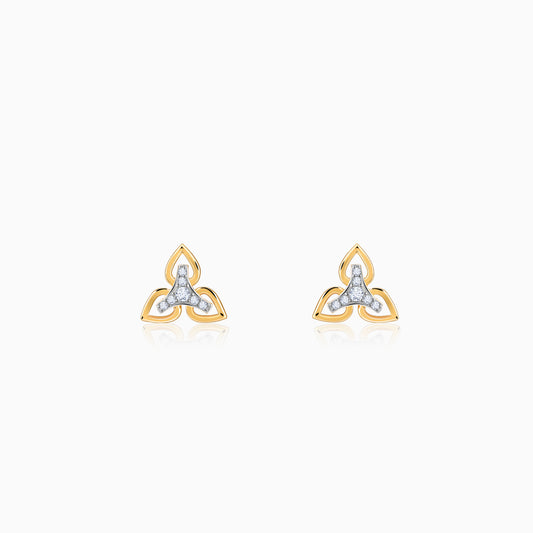 Gold Trilluxe Diamond Earrings