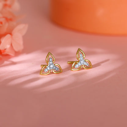 Gold Trilluxe Diamond Earrings