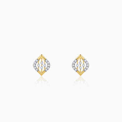 Gold Blad Diamond Earrings