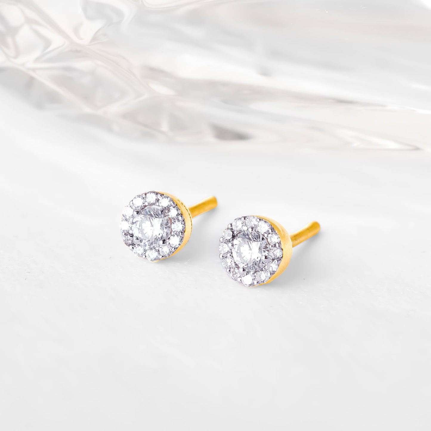 Gold Gorgeous Cluster Diamond Earrings