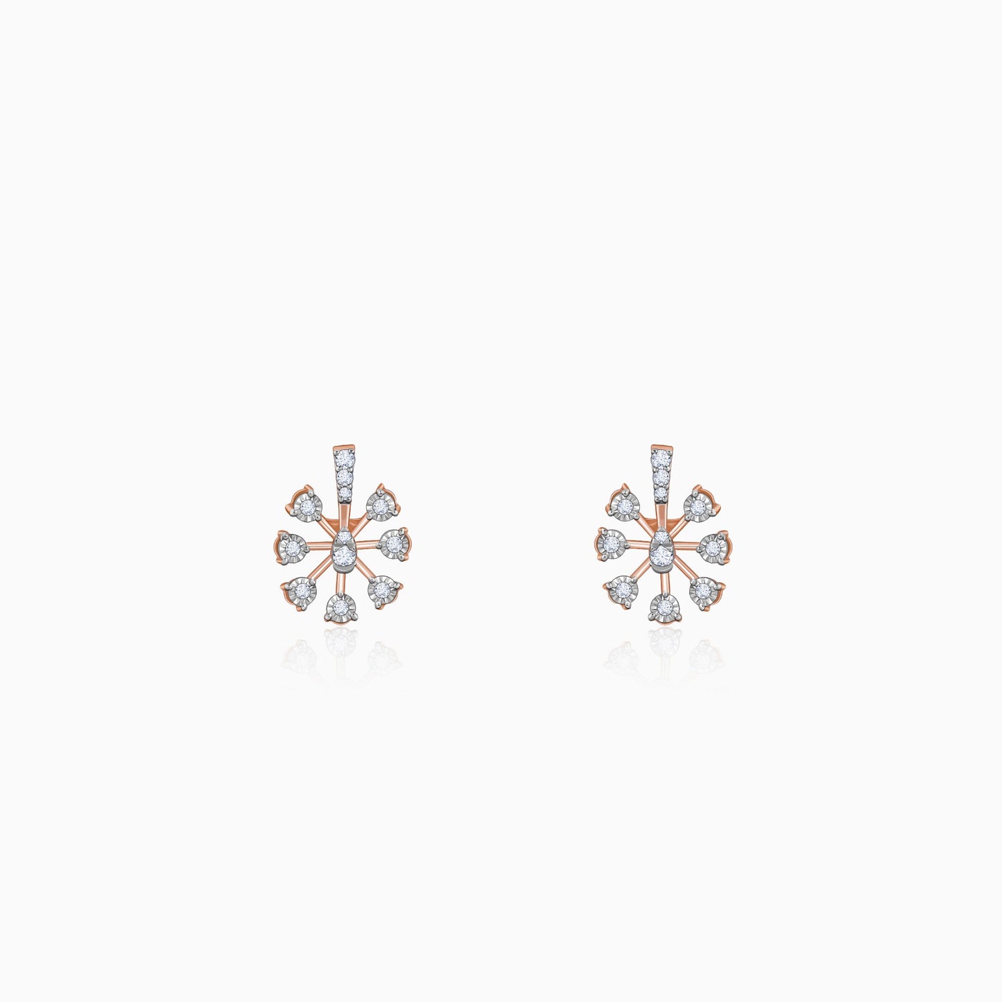 Rose Gold Sinhaparni Diamond Earrings