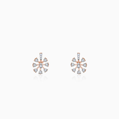 Rose Gold Sinhaparni Diamond Earrings