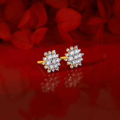 Gold Garden Bloom Diamond Studs