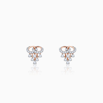 Rose Gold Royal Diamond Stud Earrings