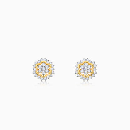 Gold Spring Diamond Studs