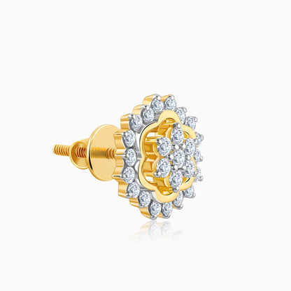 Gold Spring Diamond Studs