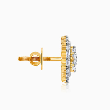 Gold Spring Diamond Studs