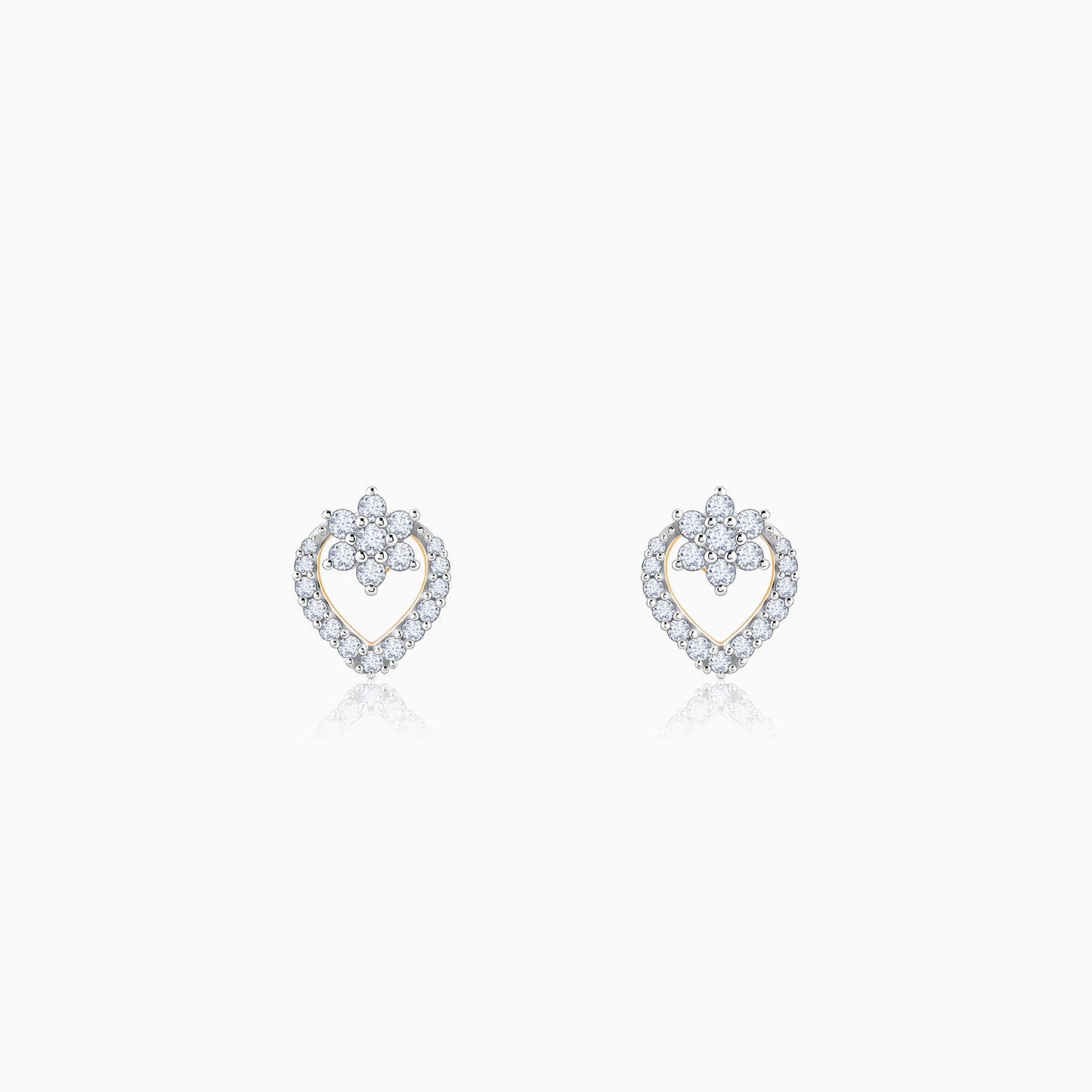 Gold Sweetheart Diamond Earrings