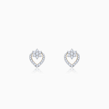 Gold Sweetheart Diamond Earrings