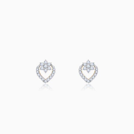 Gold Sweetheart Diamond Earrings