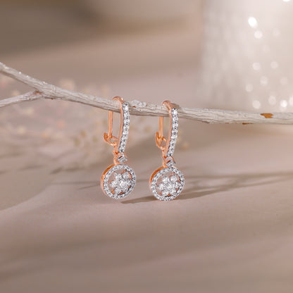 Rose Gold Harmony Diamond Drop Earrings