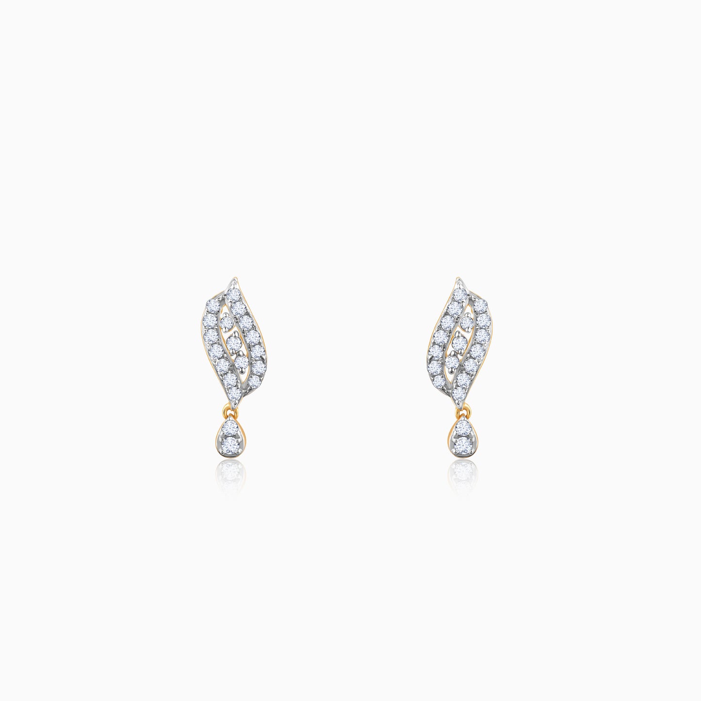 Gold Opulent Halo Diamond Earrings