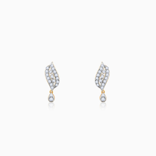 Gold Opulent Halo Diamond Earrings